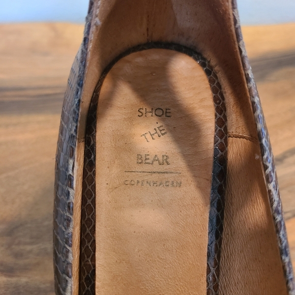 Shoe the Bear Snakeskin Ankle Strap Heels - Picture 13 of 13